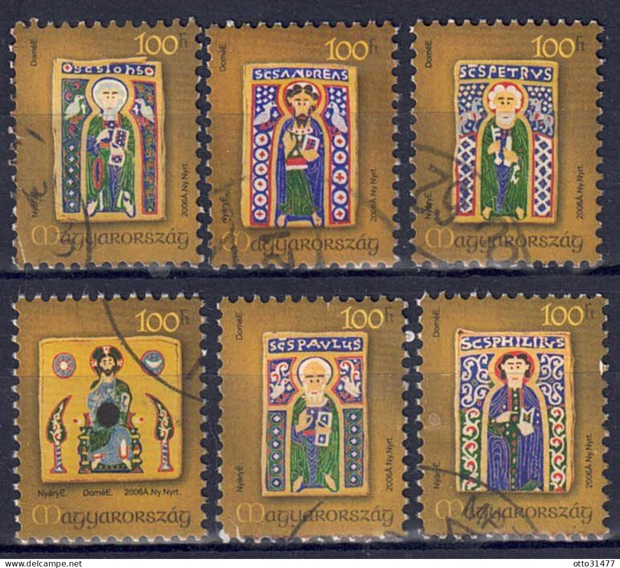 Ungarn 2006 - Emailmalerei, Nr. 5125 - 5130, Gestempelt / Used - Used Stamps