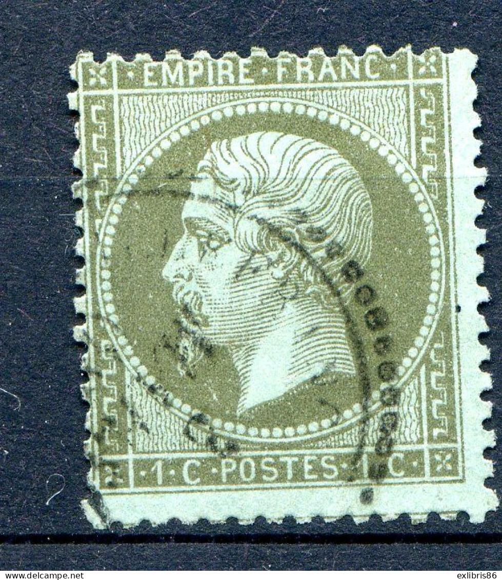 060524 FRANCE EMPIRE N° 19    Oblitéré Cachet Perlé - 1862 Napoleon III