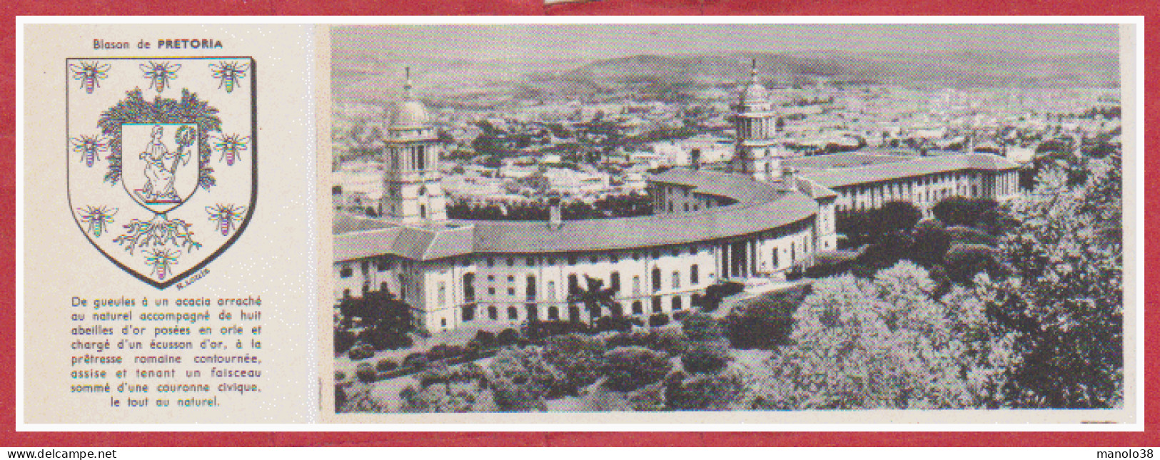 Pretoria. Afrique Du Sud. Union Building. Armoiries. Larousse 1960. - Documents Historiques