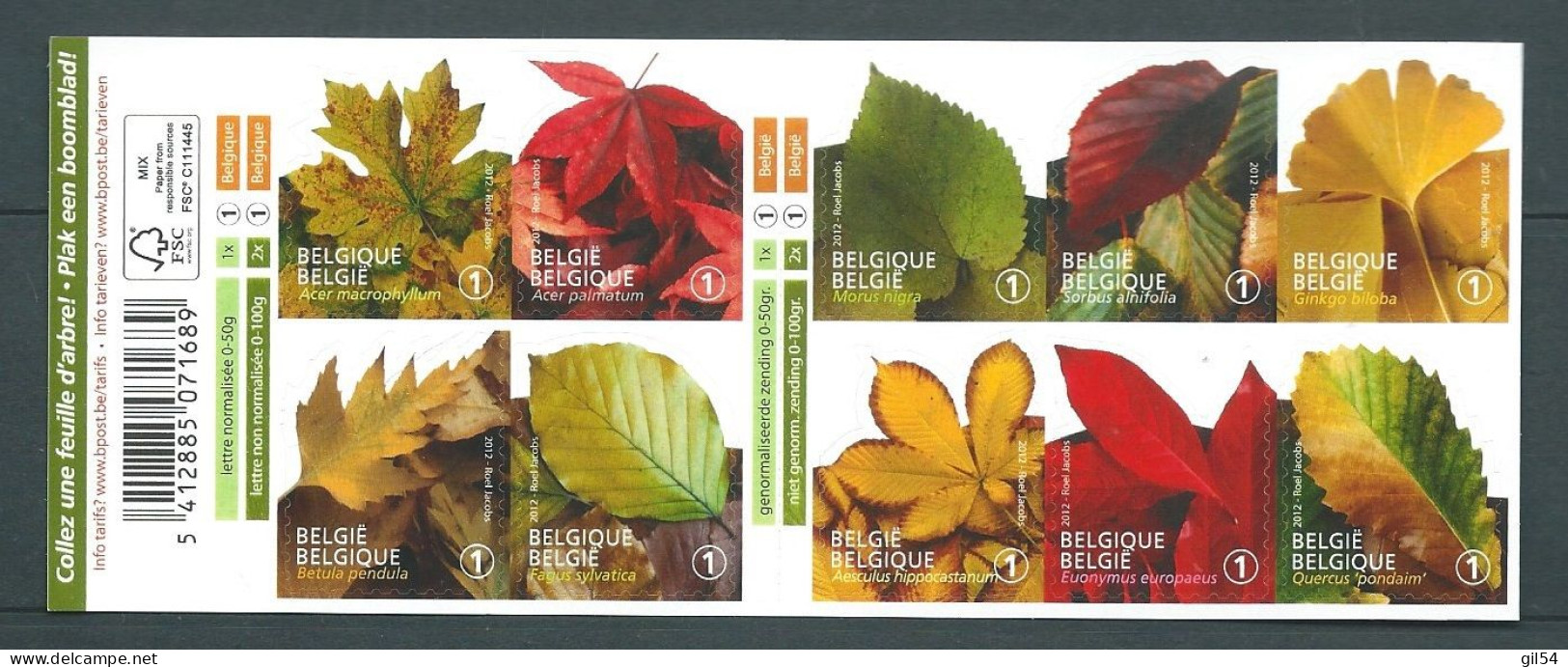 België/Belgique 2012 - B132xx - Plak Een Boomblad - Collez Une Feuille D'arbre.- 2012  Pb21002 - Zonder Classificatie