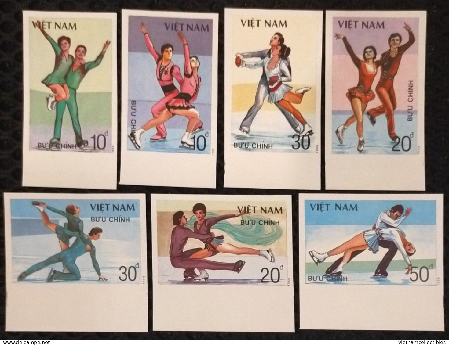 Vietnam Viet Nam MNH Imperf Stamps 1989 : Figure Skating (Ms569) - Vietnam