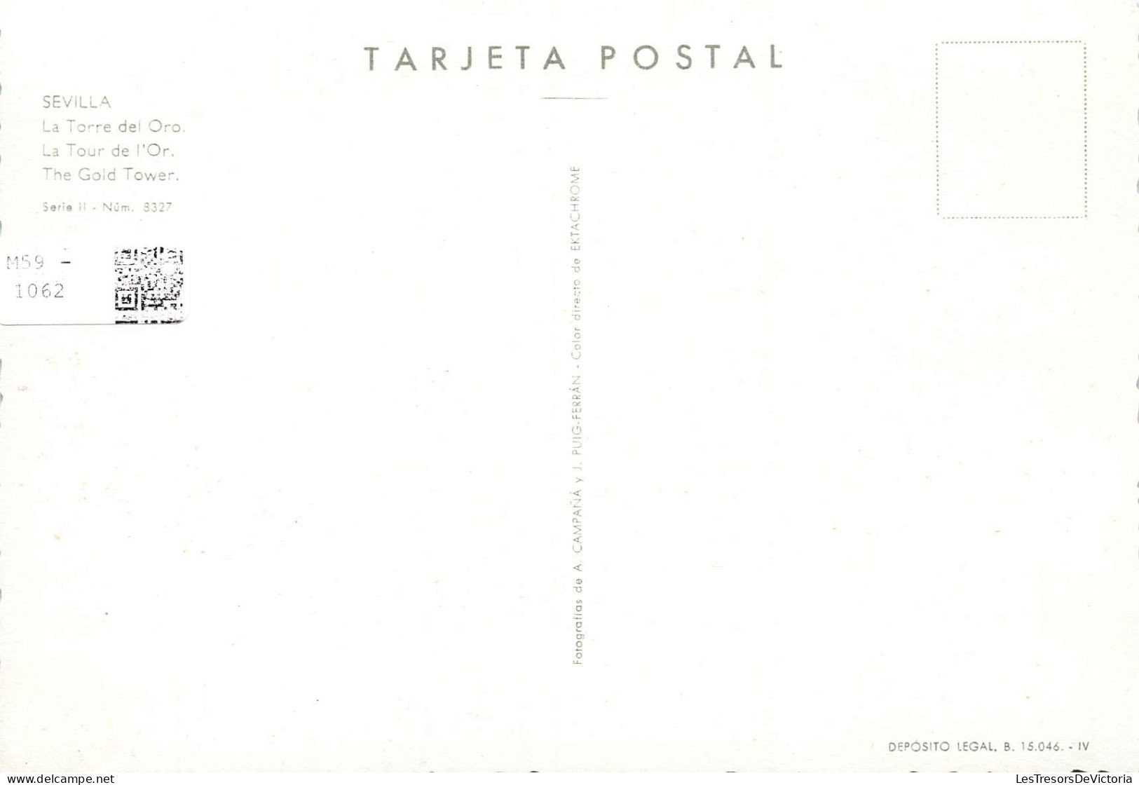 ESPAGNE - Sevilla - La Torre Del Oro - Carte Postale - Sevilla
