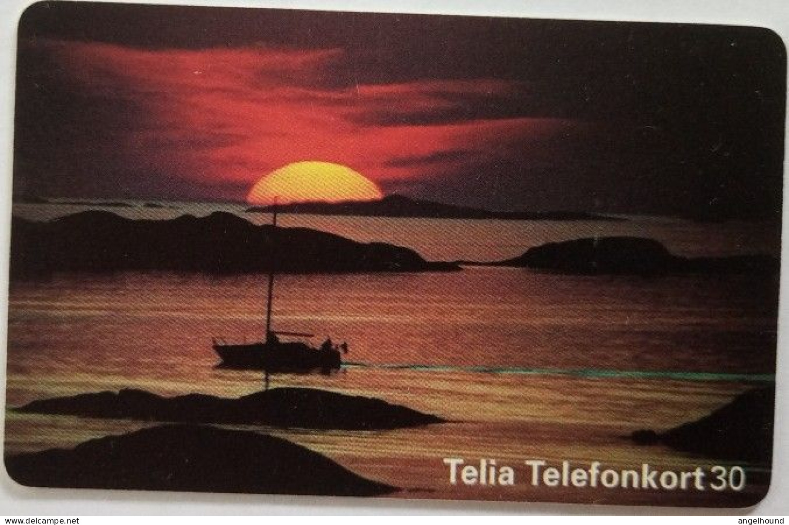 Sweden 120 Mk. Chip Card -  Landscape In Sunset - Sweden