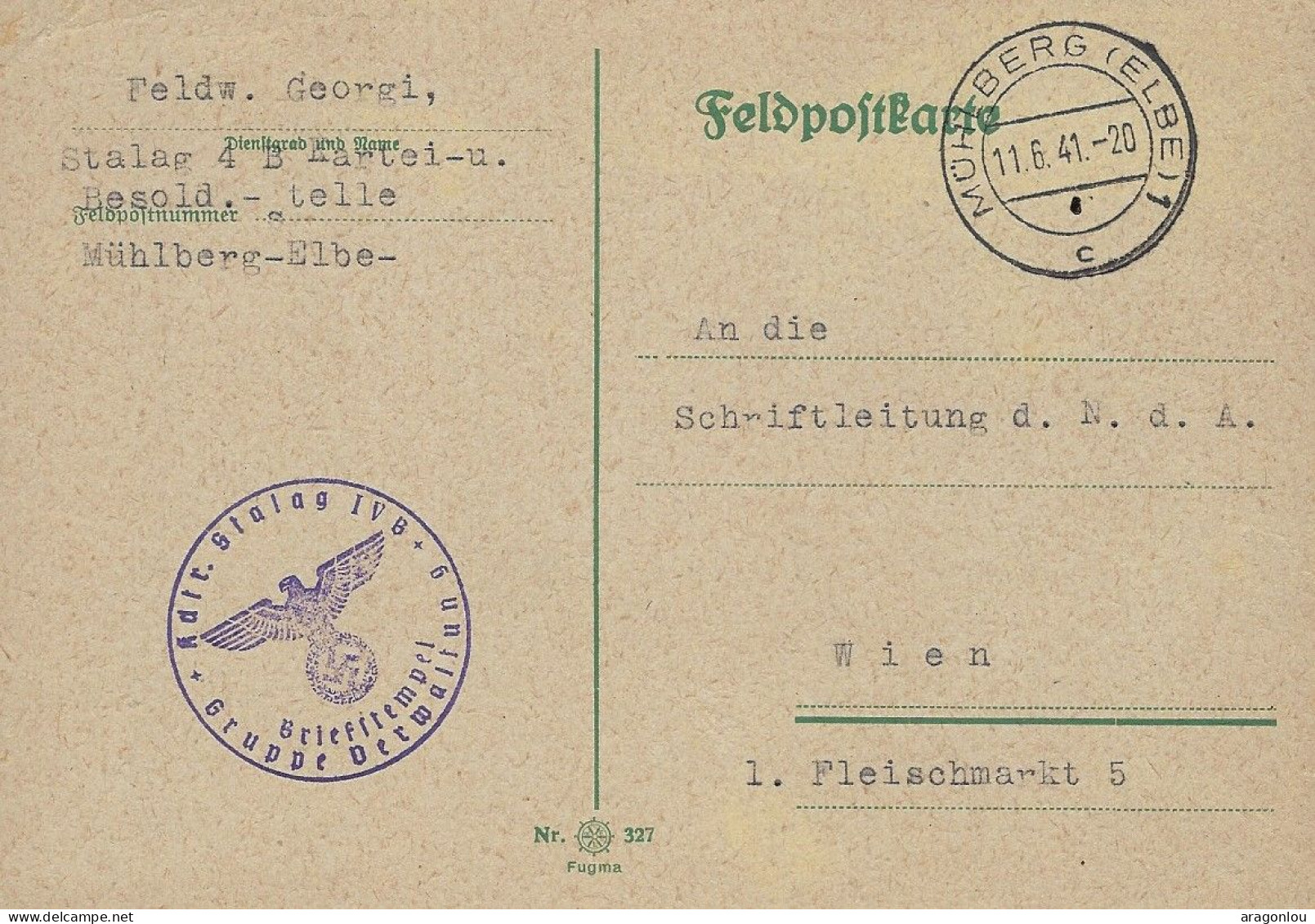Europa - Deutschland-Drittes Reich - Postkarte  FELDPOST  1941 - War 1939-45
