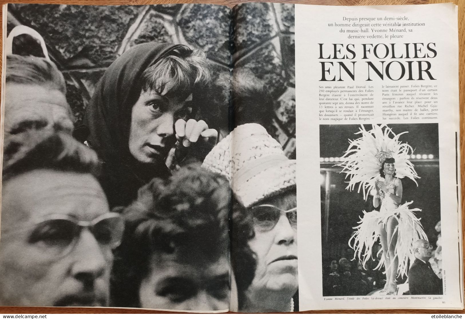 PARIS 1966 - Les FOLIES BERGERES - Mort Du Dirigeant Paul Derval - Histoire, Photos Des Artistes Du Cabaret - Informaciones Generales