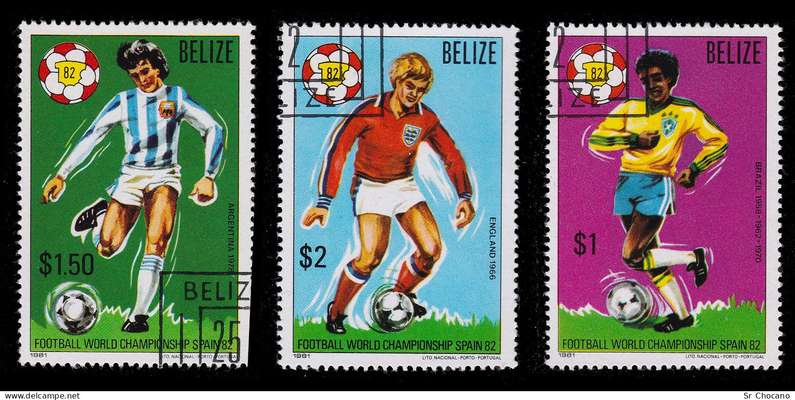 WORD FOOTBALL CHAMPION SHIP.BELIZE.1981 NOS USED.Scott 601-606 - Other & Unclassified