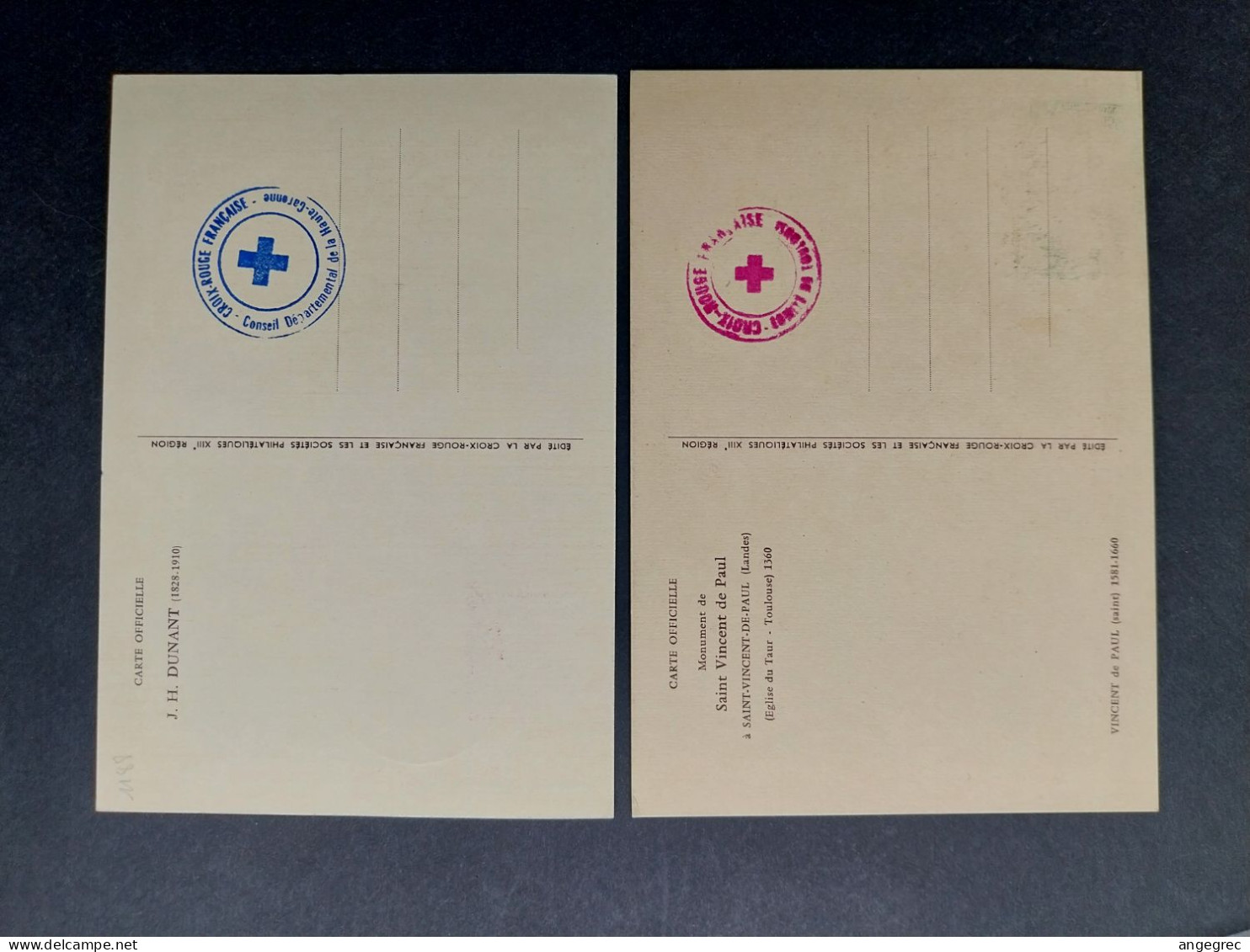 Carte Maximum  1958  Au Profit De La Croix Rouge N° 1187-1188 Cachet Toulouse    Voir Scan - 1950-1959