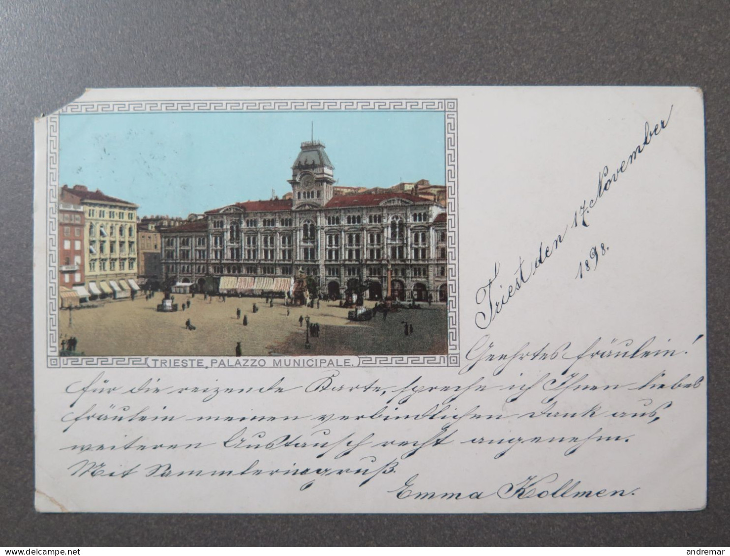 TRIEST - PALAZZO MUNCIPALE - CIRCULÉE EN 1898 - Trieste