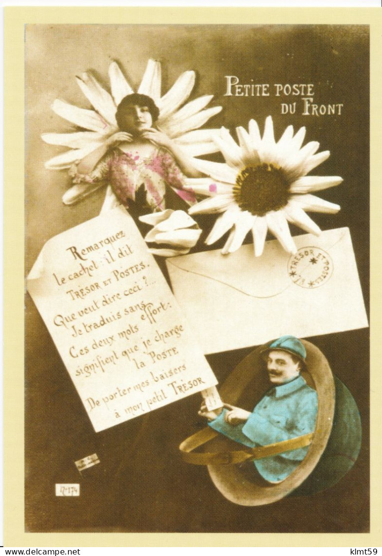 Hommage Aux Combattants 14-18 - Carte Postale En Circulation Durant La Grande Guerre - Timbres (représentations)