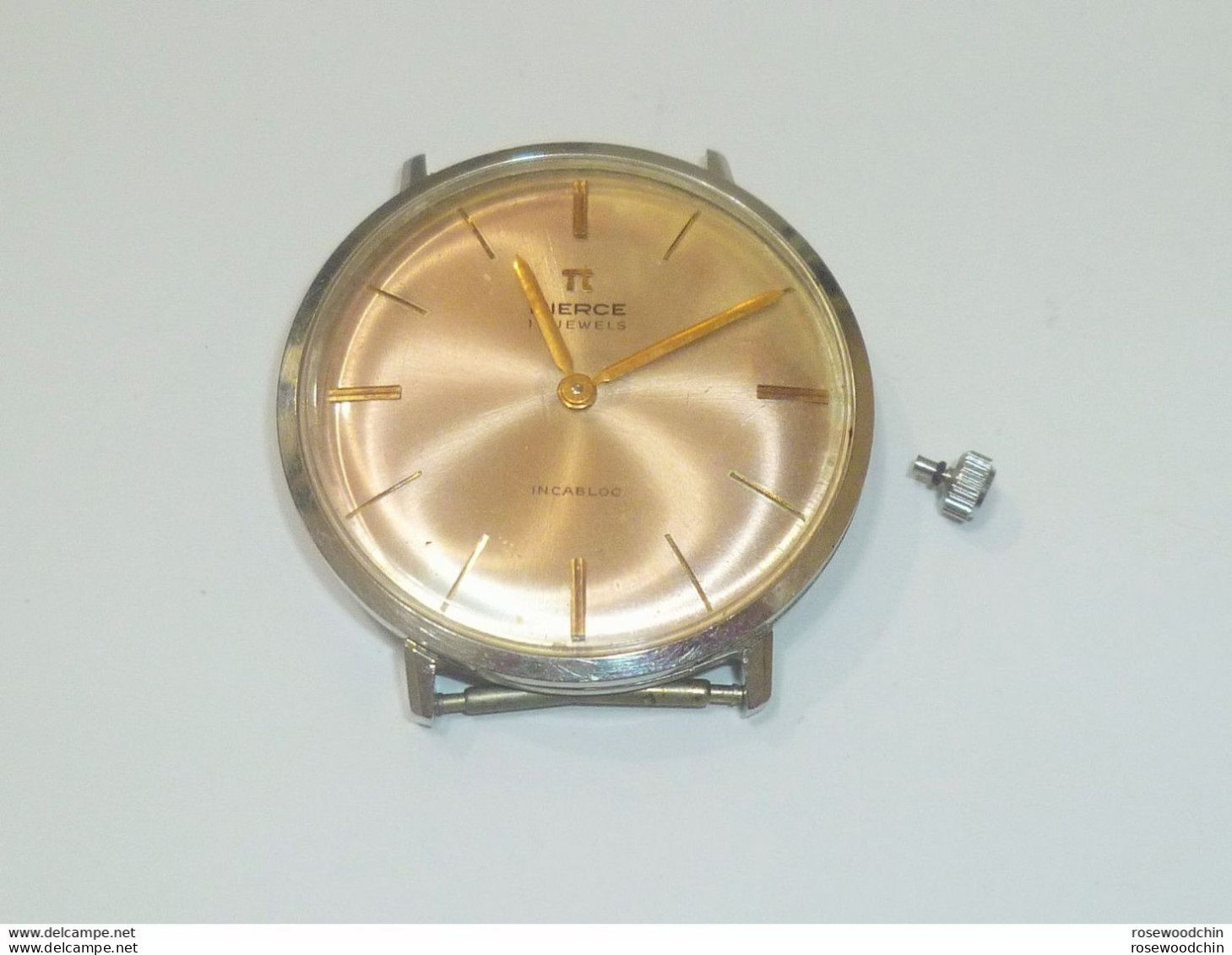 Vintage Authentic Pierce 17 Jewels Manuel Winding Watch (Not Working) - Montres Anciennes