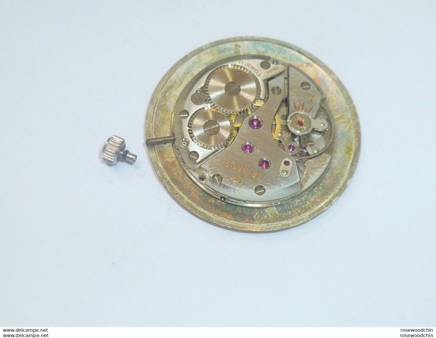 Vintage Authentic Pierce 17 Jewels Manuel Winding Watch (Not Working) - Antike Uhren