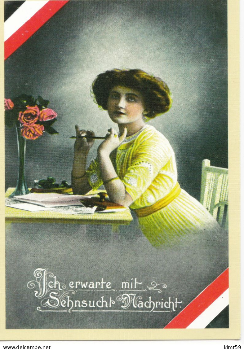 Hommage Aux Combattants 14-18 - Carte Postale Allemande En Circulation Durant La Grande Guerre - Briefmarken (Abbildungen)