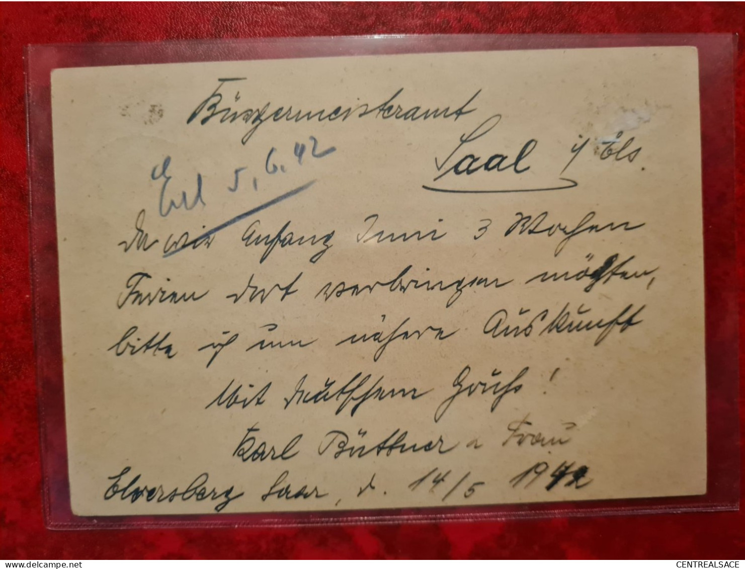 Lettre Allemagne 1942 POSTKARTE GRANZACHE MANNHEIM FLAMME VERGISS NICHT STRASSE ET NEUKIRCHEN  POUR SAALE - Sonstige & Ohne Zuordnung