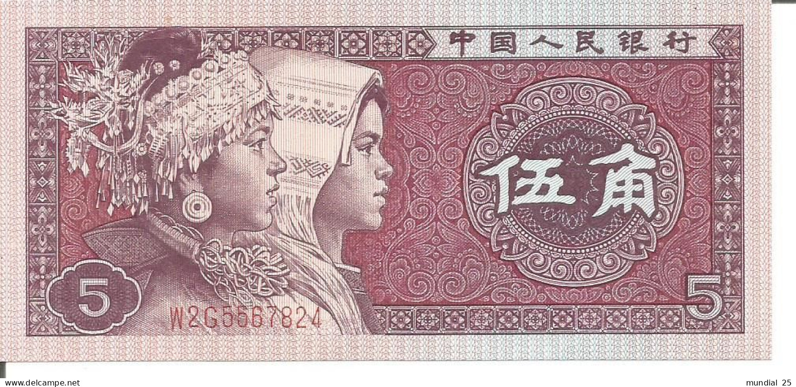 3 CHINA NOTES 5 JIAO 1980 - Chine