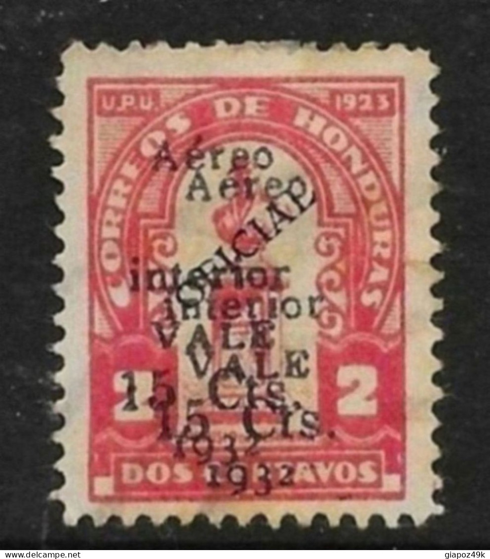 ● HONDURAS 1932 ֍ Aereo ֍ Con Varietà : Soprastampa DOPPIA + Oficial ● N.° 56 Usato ● Cat. ? € ● Lotto N. 1764 ● - Honduras