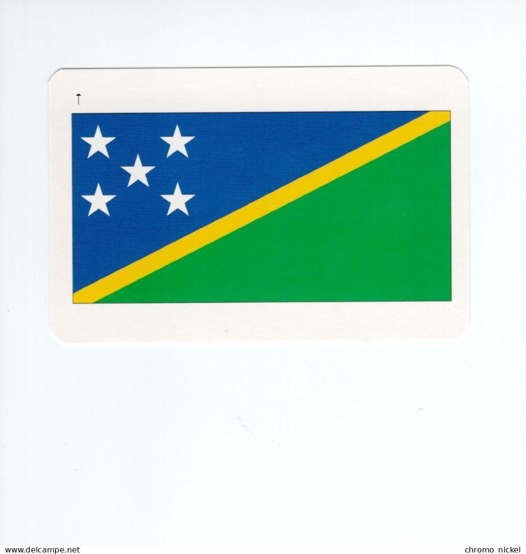 Chromo/carte Plastifiée Moderne Iles SALOMON Honiara Oceanie Oceania Drapeau Flag Plan Map 90 X 58 Mm Neuve TB - Andere & Zonder Classificatie