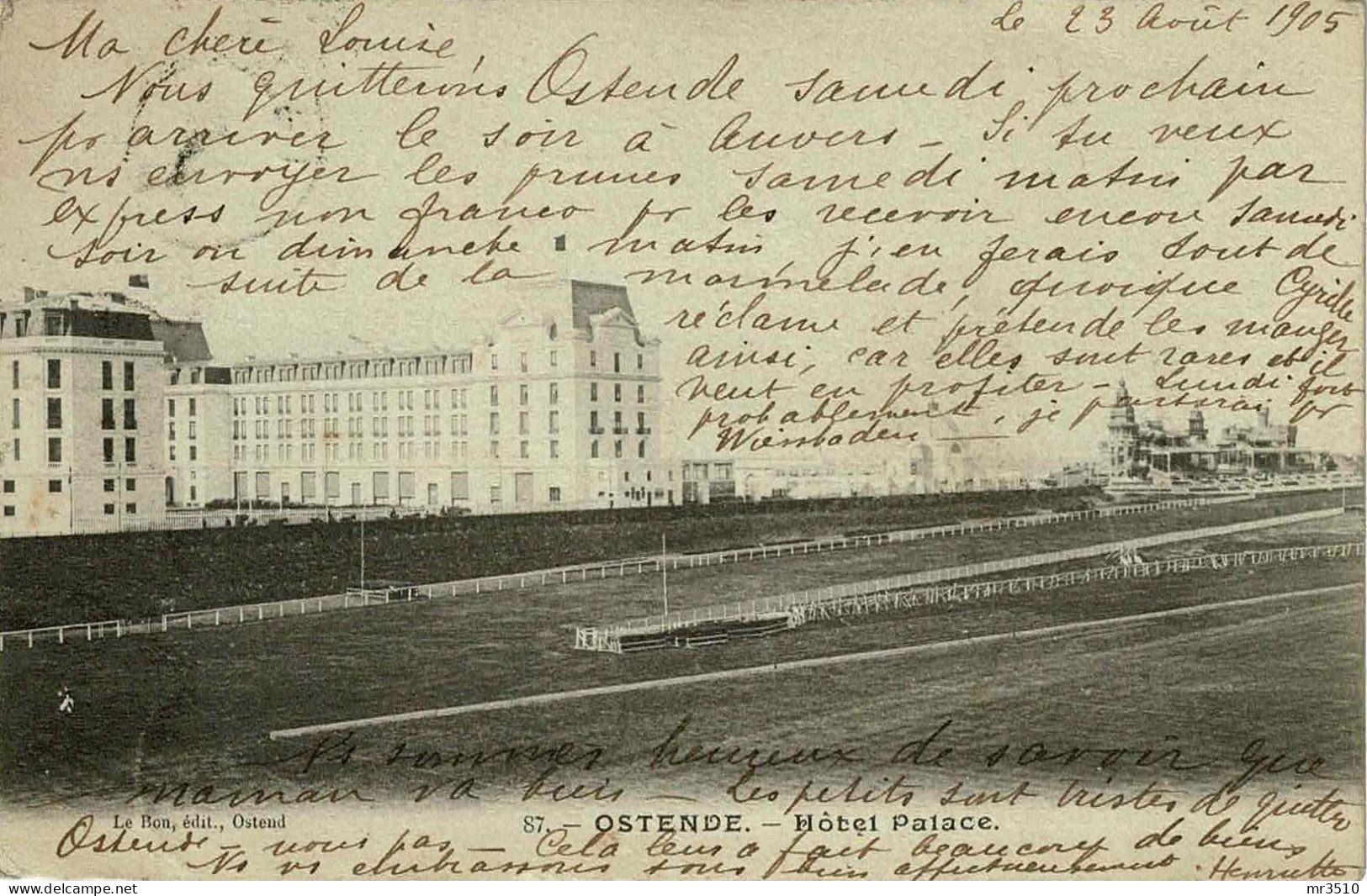 Ostende - Hôtel Palace - 1905 - Oostende