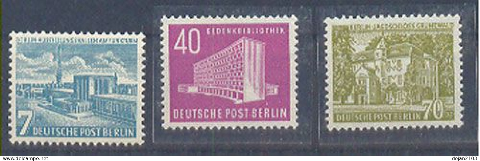 Germany West Berlin Construction Mark Of Schlegel BPP Mi#121/3 1954 MNH ** - Neufs