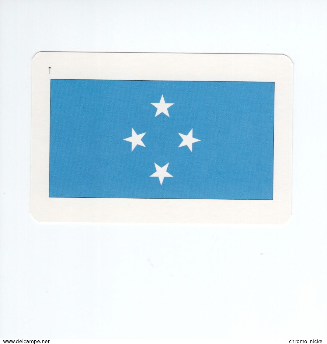 Chromo/carte Plastifiée Moderne MICRONESIE Palikir Oceanie Oceania Drapeau Flag Plan Map 90 X 58 Mm Neuve TB - Autres & Non Classés