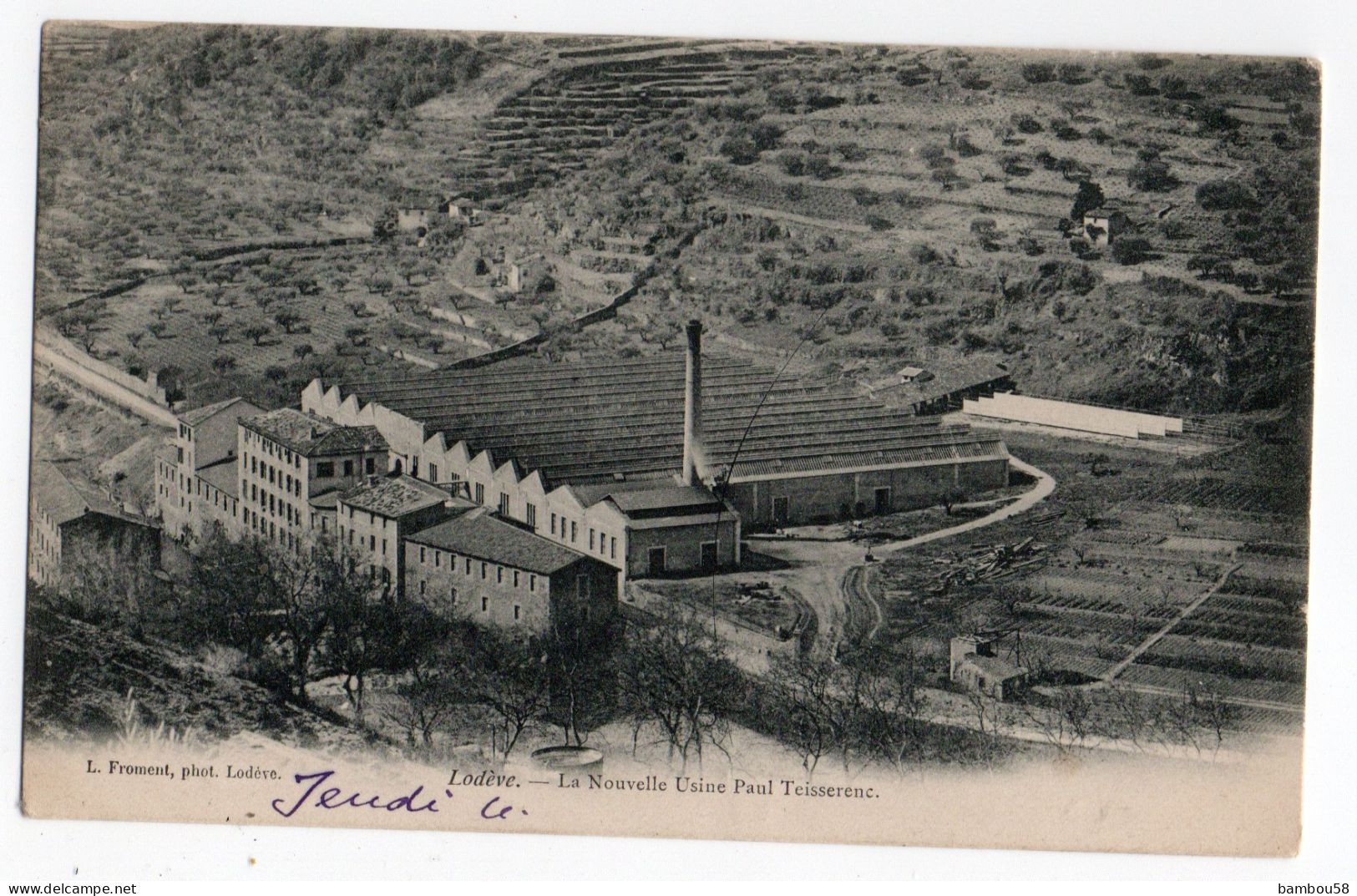 LODEVE * HERAULT * LA NOUVELLE USINE PAUL TEISSERENC * CHEMINEE * Phot. Froment - Lodeve