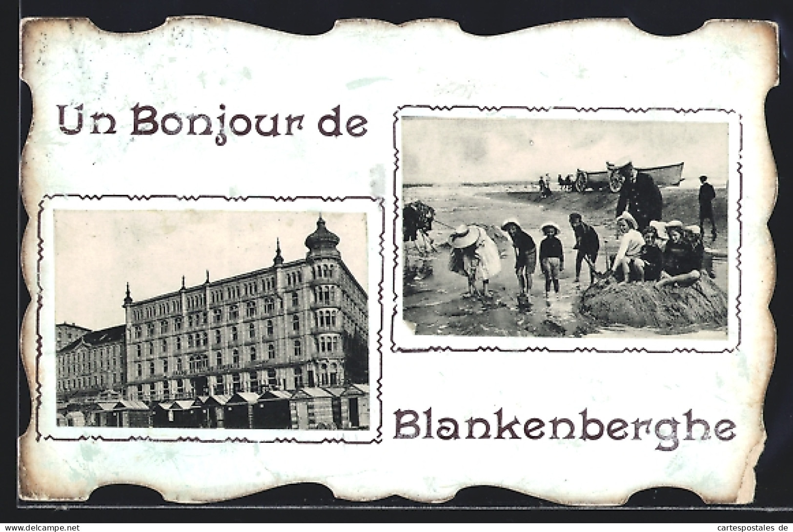 AK Blankenberghe, Grand Hotel Du Kursaal, Kinder Am Strand  - Other & Unclassified