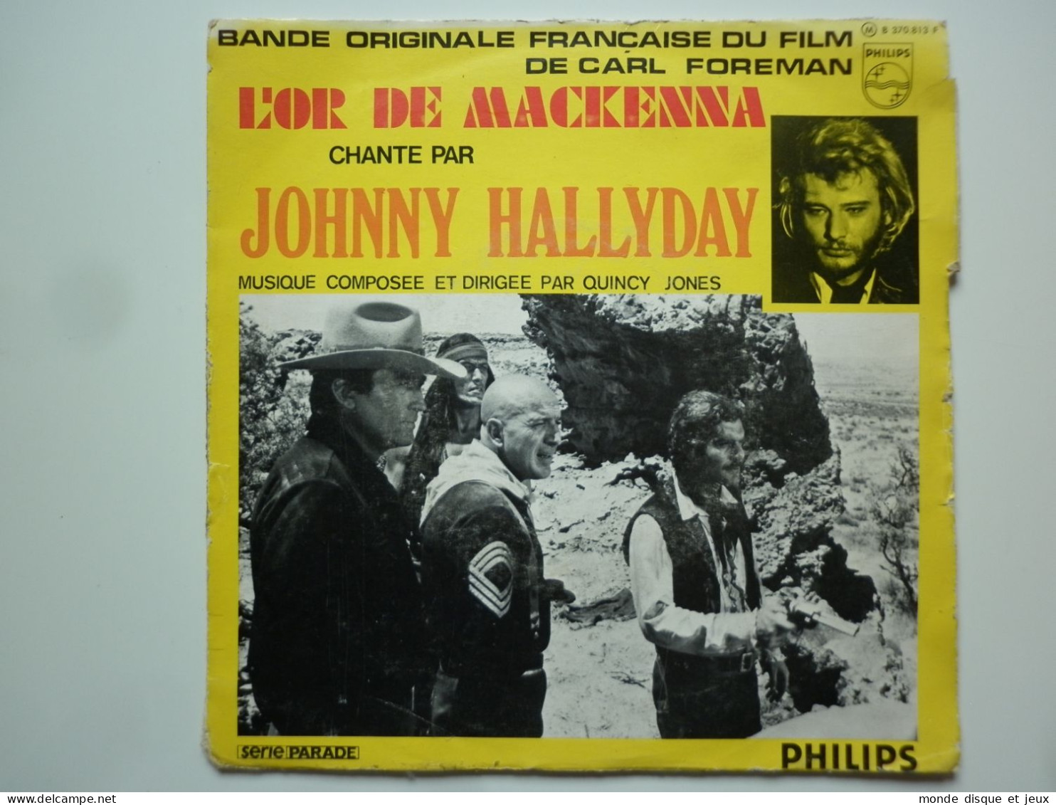 Johnny Hallyday 45Tours SP Vinyle L'or De Mackenna Disque Label Vert Papier - Sonstige - Franz. Chansons