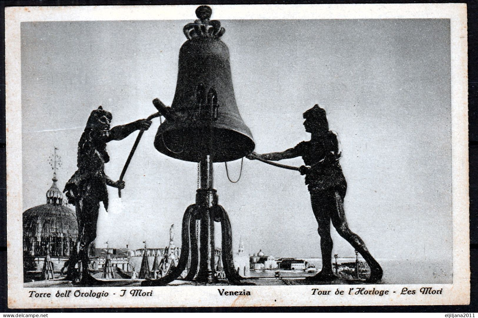 ⁕ Italy - Venezia - The Clock Tower - The Mori ⁕ Unused Old Postcard - Venezia (Venedig)
