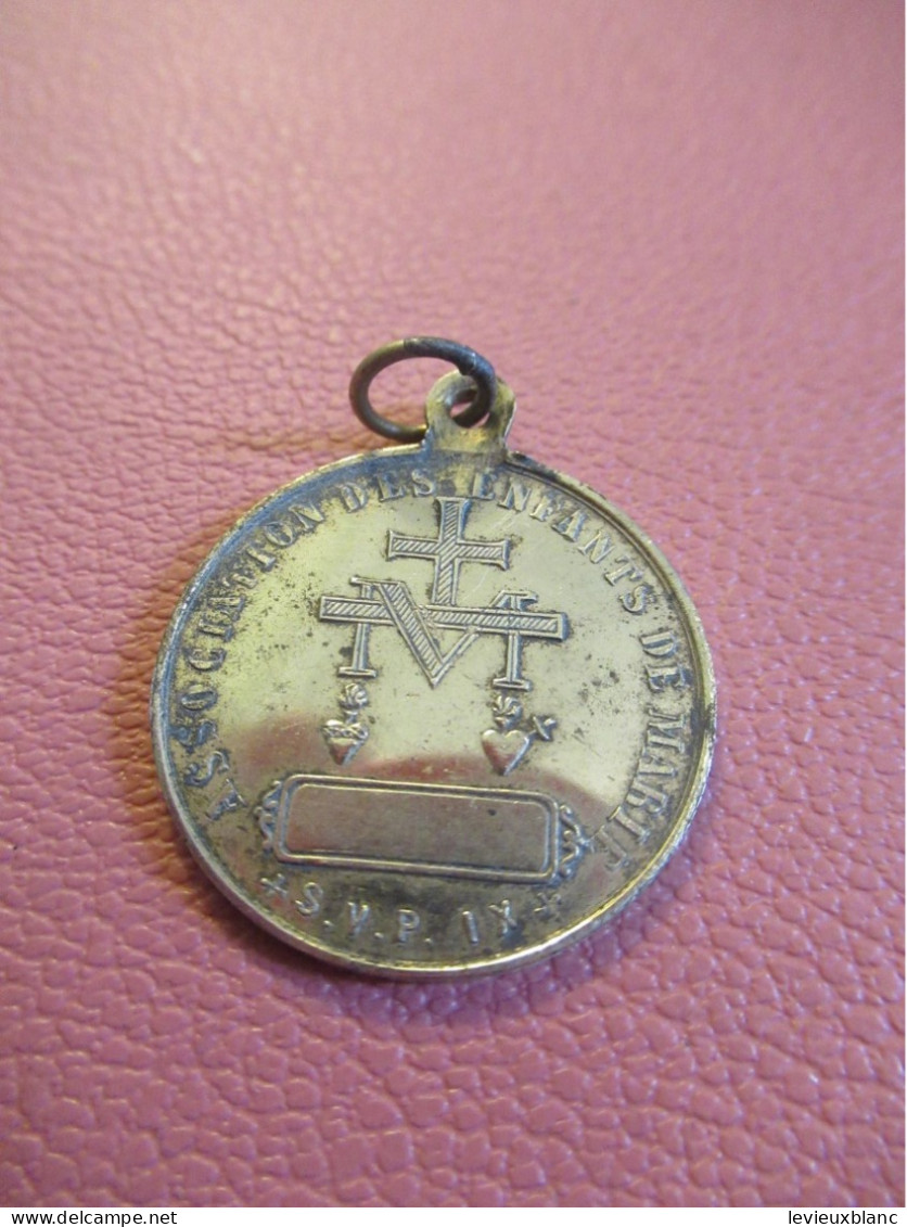 Médaille Religieuse Ancienne/Marie Veni Filiae../ Ange Omnia Ad Jesum... / Fin  XIXème              MDR33 - Religione & Esoterismo