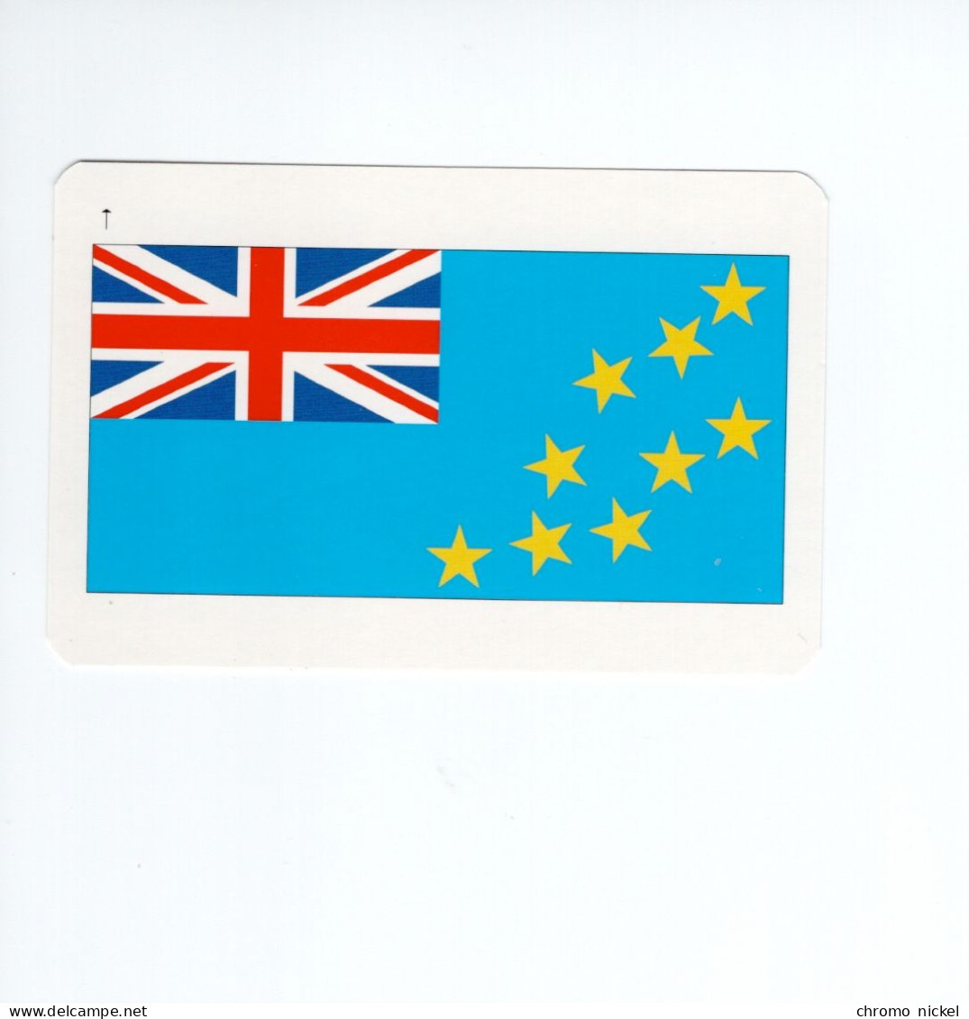 Chromo/carte Plastifiée Moderne TUVALU Funafuti Oceanie Oceania Drapeau Flag Plan Map 90 X 58 Mm Neuve TB - Autres & Non Classés