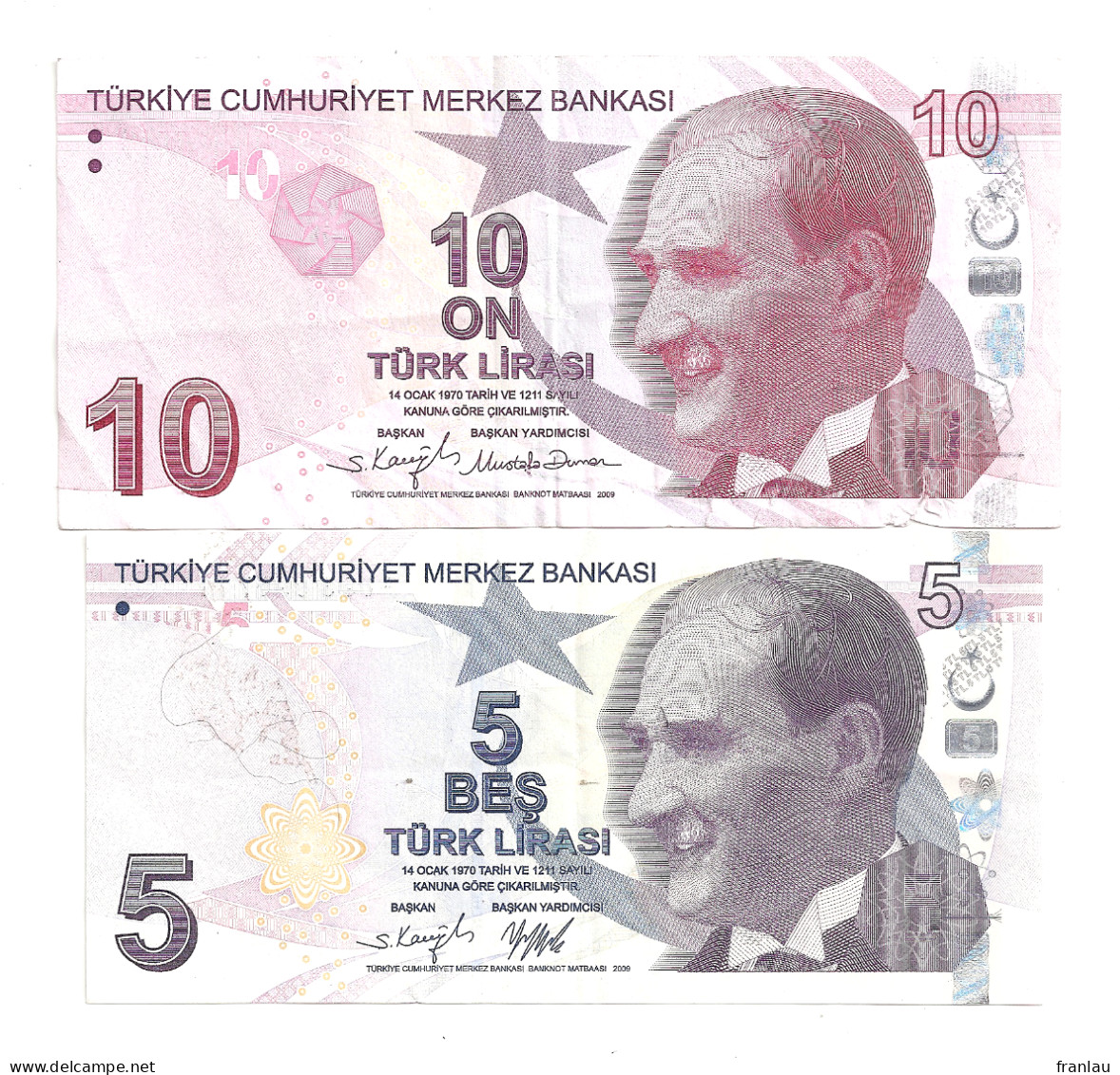 Turquie 5+10 Lirasi 1970 - Turkey