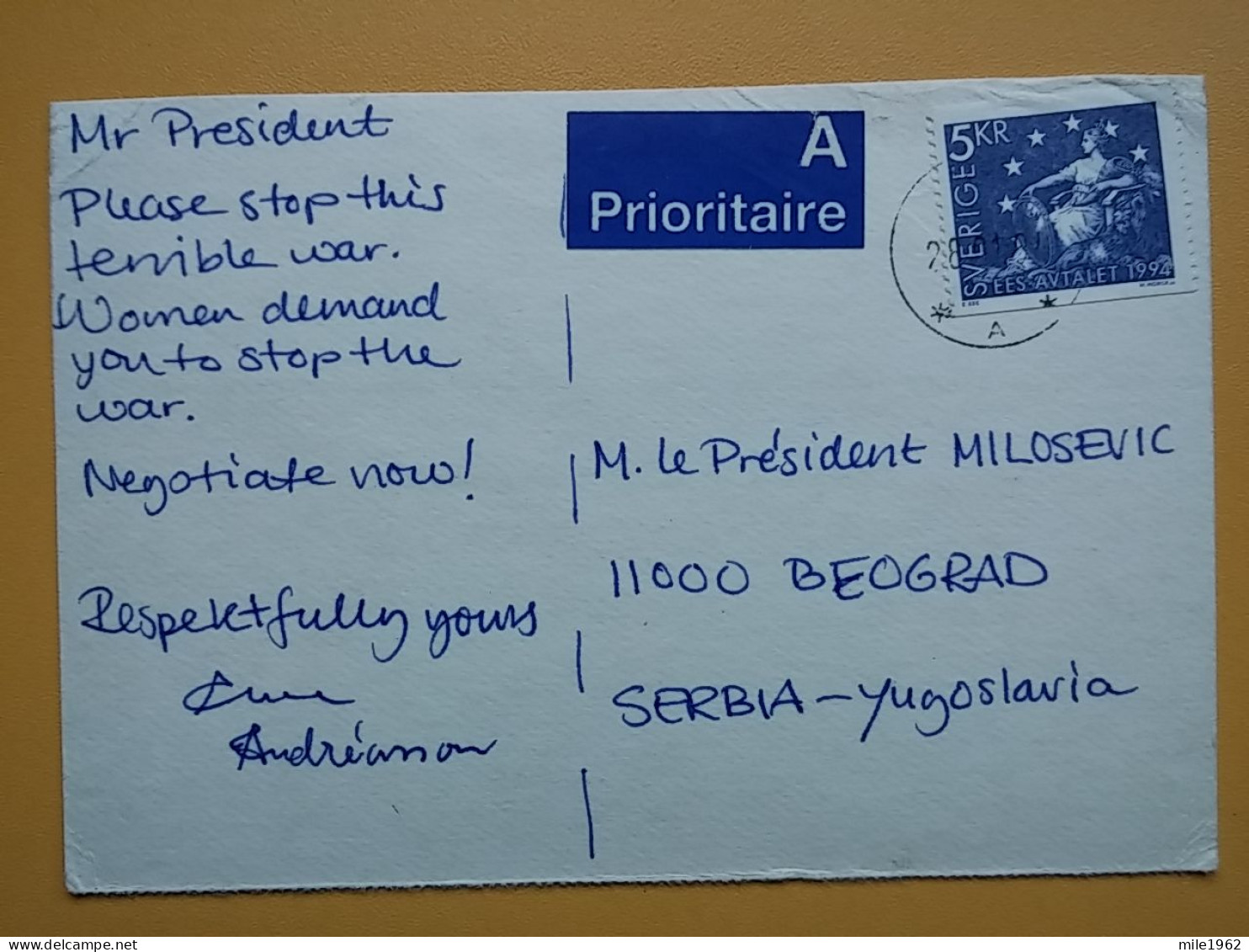 KOV 506-54 - RABBIT, LAPIN, POUR LE PRÉSIDENT DE YOUGOSLAVIE SLOBODAN MILOSEVIC - Other & Unclassified