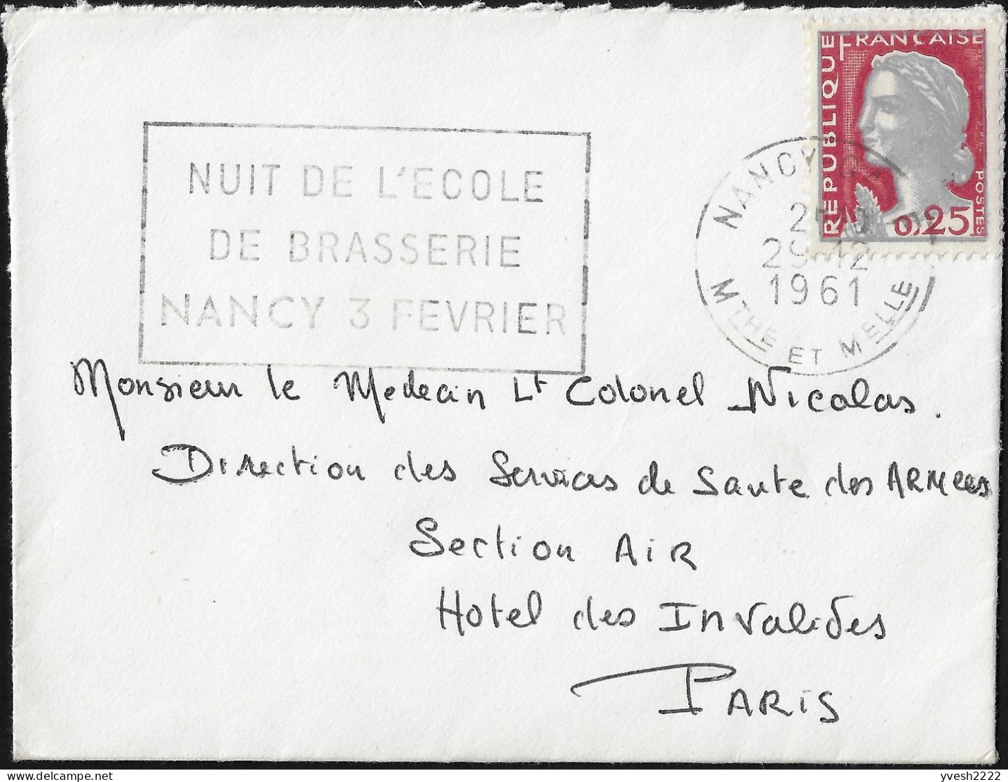 France 1961. Nuit De L'école De Brasserie Nancy - Biere