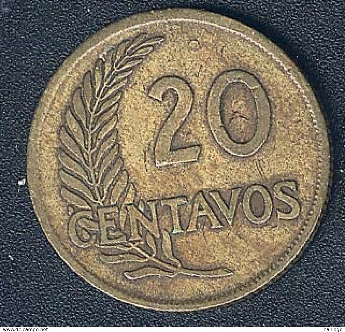 Peru, 20 Centavos 1962 - Peru