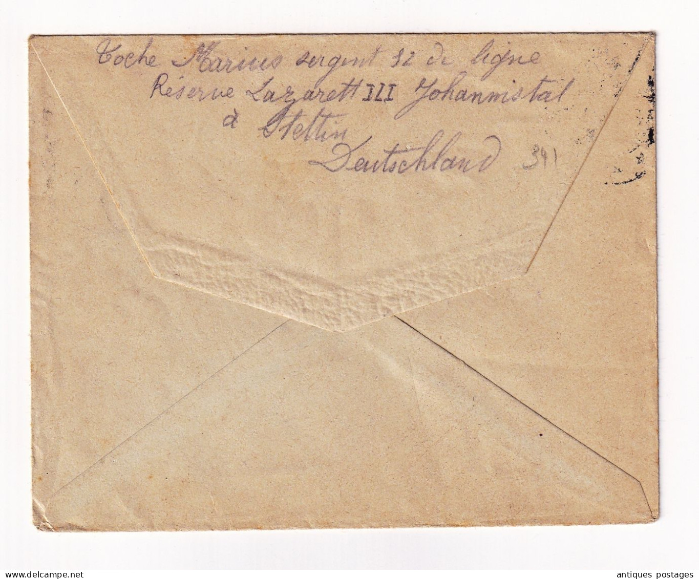Stettin 1916 WW1 Reserve-Lazarett III Johannisthal Deutschland Première Guerre Mondiale Prisonnier De Guerre Hôpital - Prisoners Of War Mail