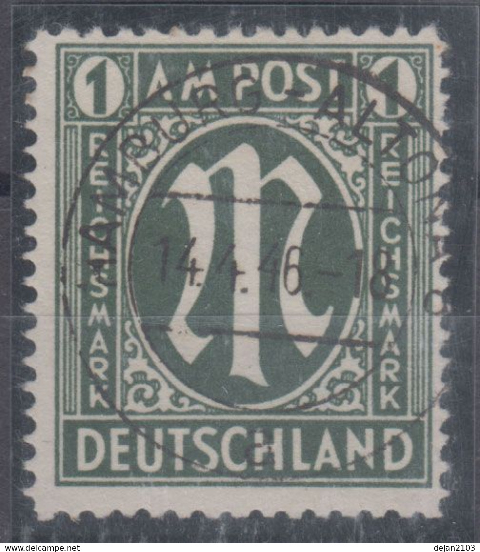 Germany American And British Zone The High Value Stamp 1RM Mi#35 1945 USED - Used