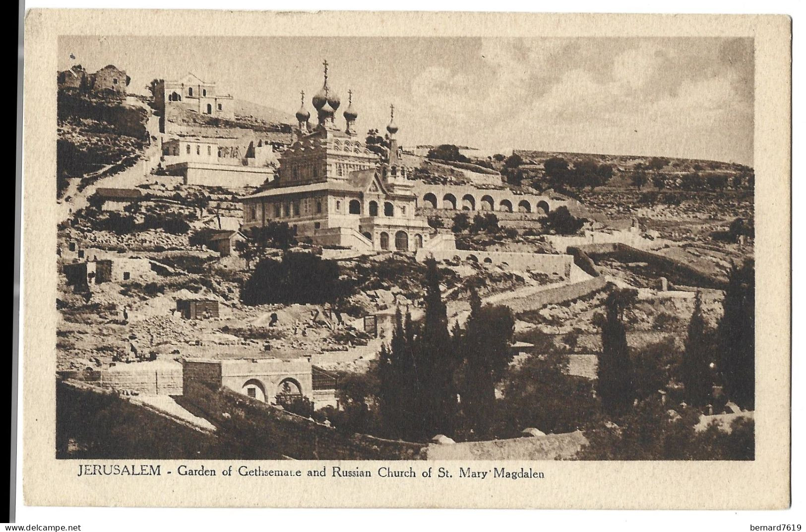 Israel -  Jerusalem -  Garden Og Gethsemale  And Russian Church Of St Mary Magdalen - Israel