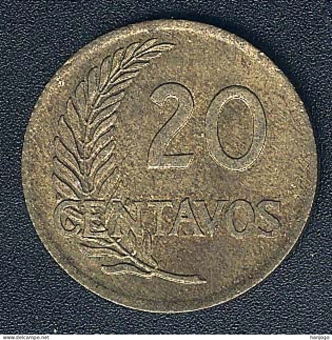 Peru, 20 Centavos 1961 - Peru