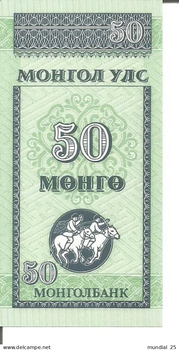 3 MONGOLIA NOTES 50 MONGO N/D (1993) - Mongolie