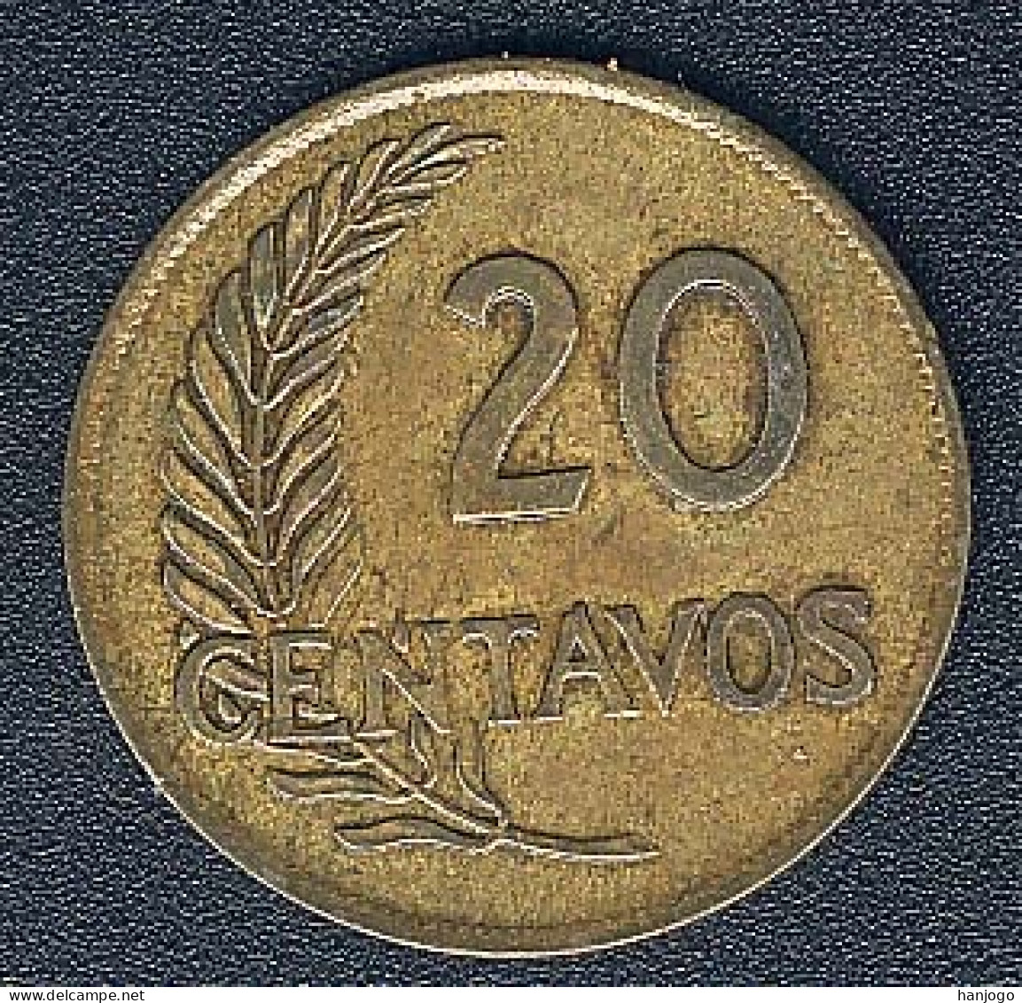 Peru, 20 Centavos 1960 - Peru