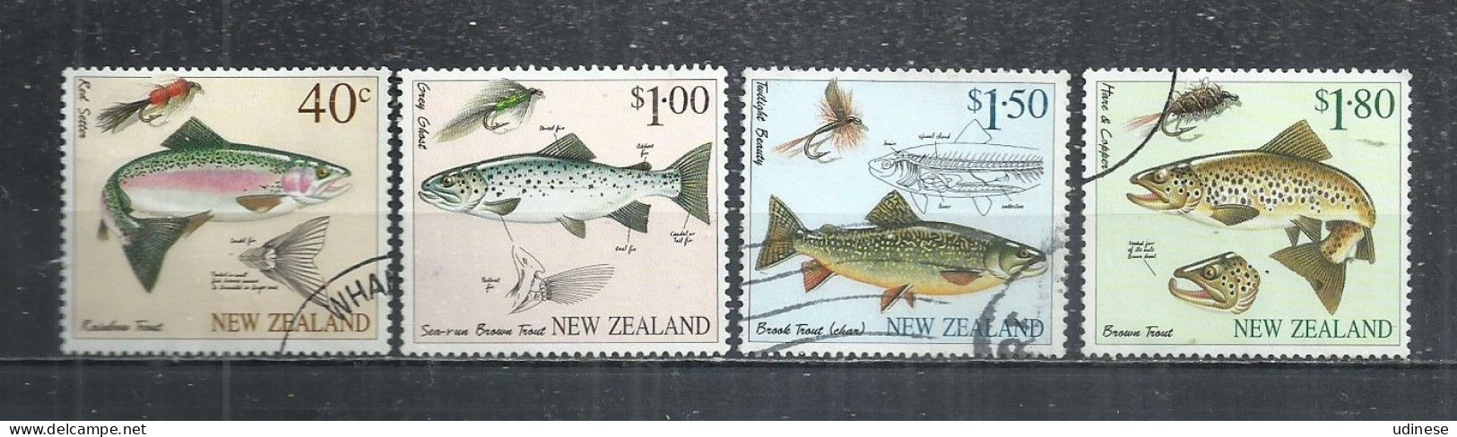 NEW ZEALAND 1997 - FISHES - CPL. SET - POSTALLY USED OBLITERE GESTEMPELT USADO - Vissen