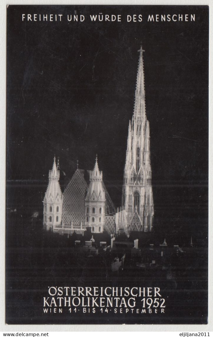 Austria 1952 ⁕ Österreichischer Katholikentag Offizielle Festpostkarte Wien 1952 Murau Österreich Stephansdom Stefansdom - Churches