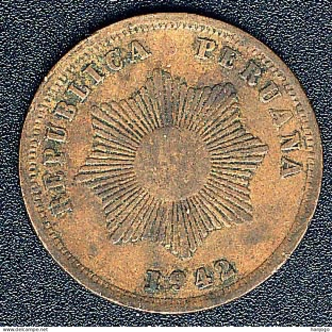 Peru, 2 Centavos 1942 - Pérou
