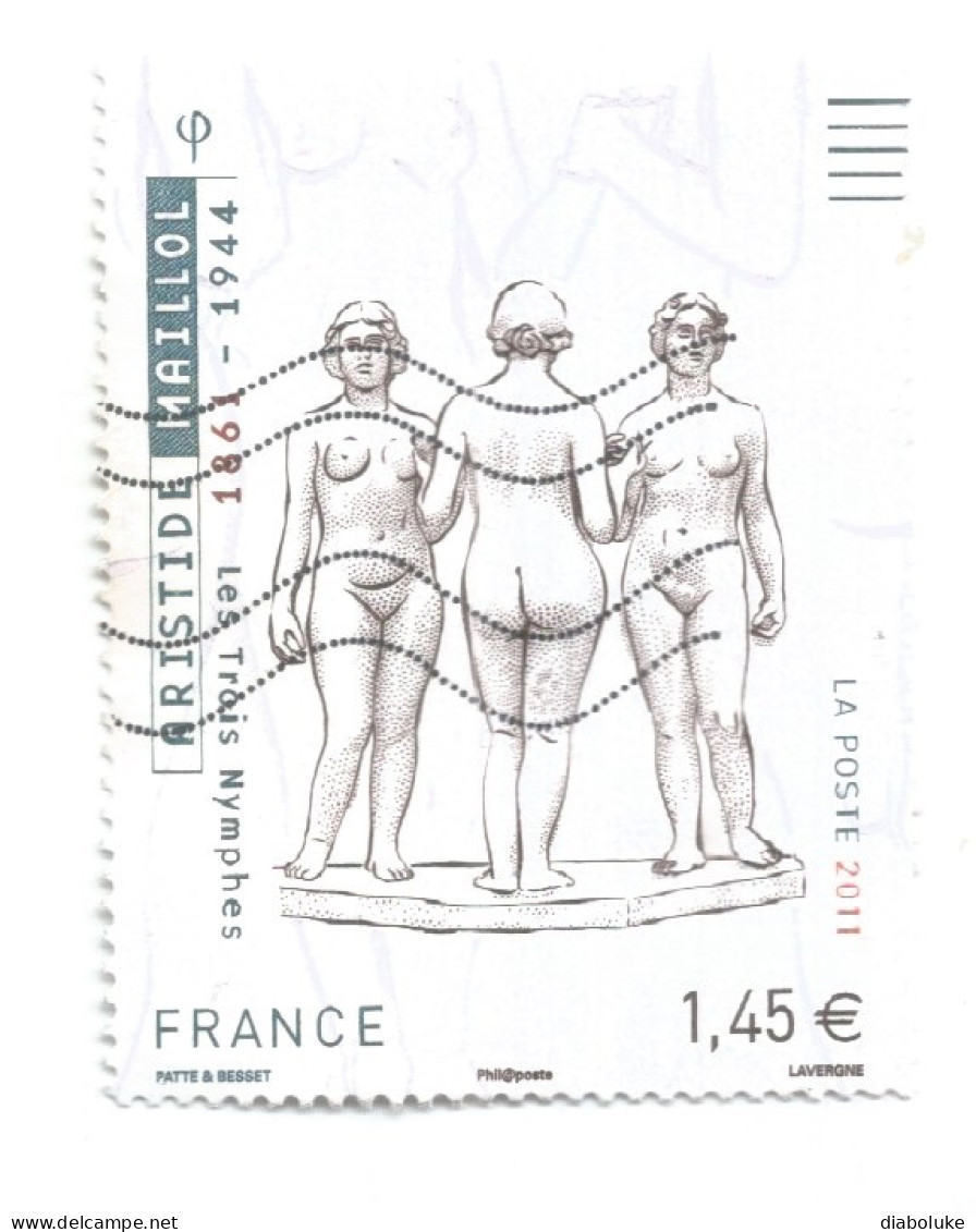 (FRANCE) 2011, ARISTIDE MAILLOL, LES TROIS NYMPHES - Used Stamp - Used Stamps