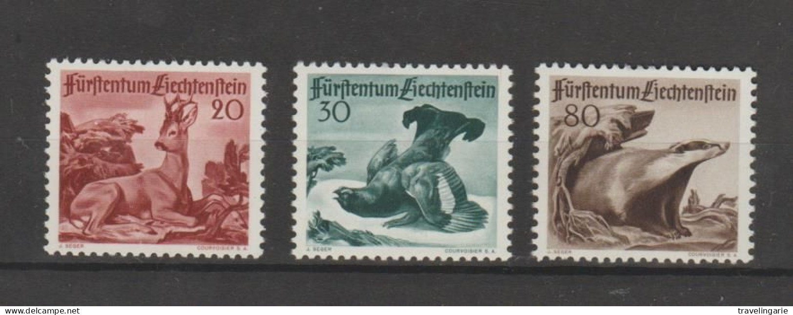 Liechtenstein 1950 Fauna (III) ** MNH - Unused Stamps