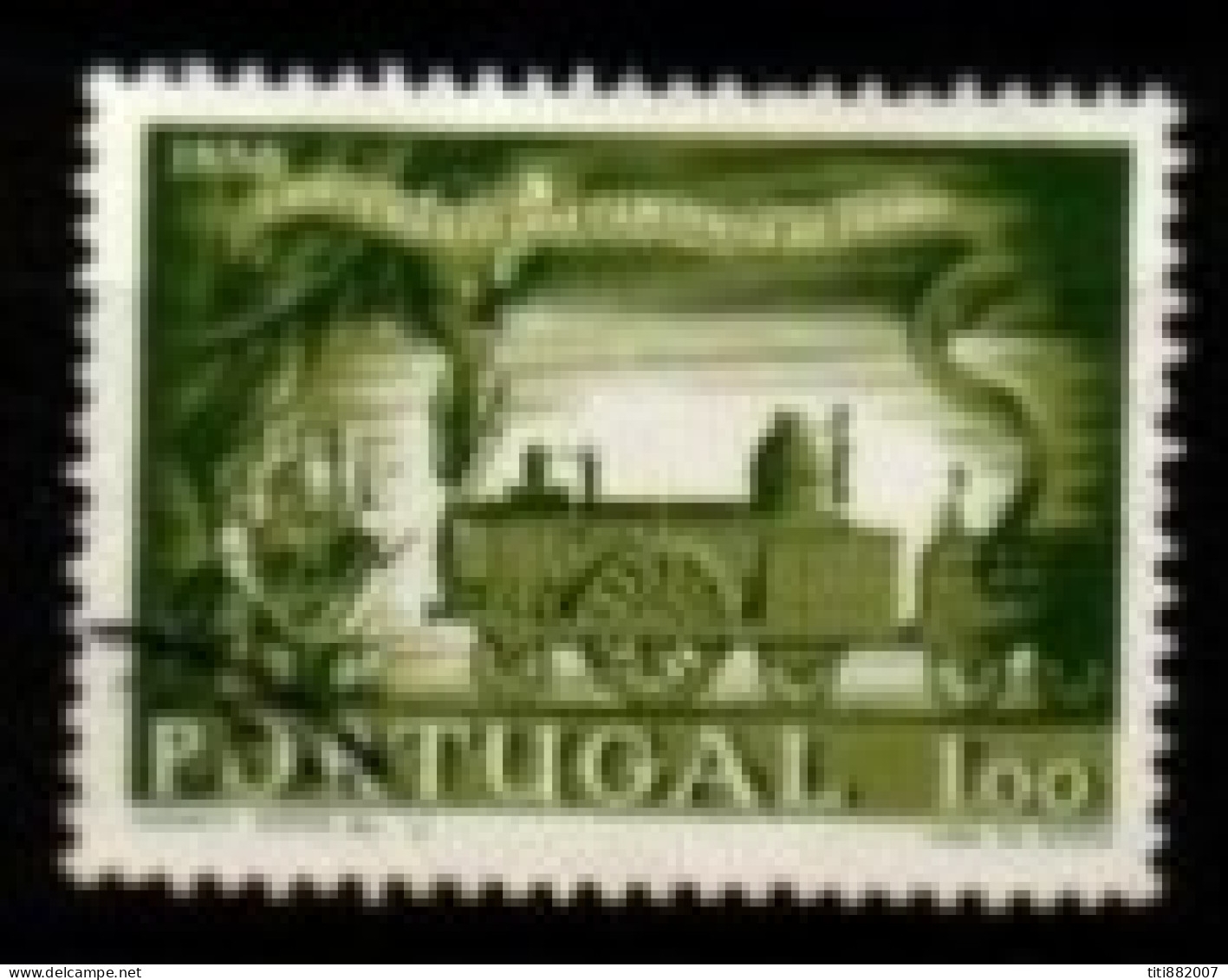 PORTUGAL  -   1956.  Y&T N° 831 Oblitéré.  Train  / Loco - Used Stamps