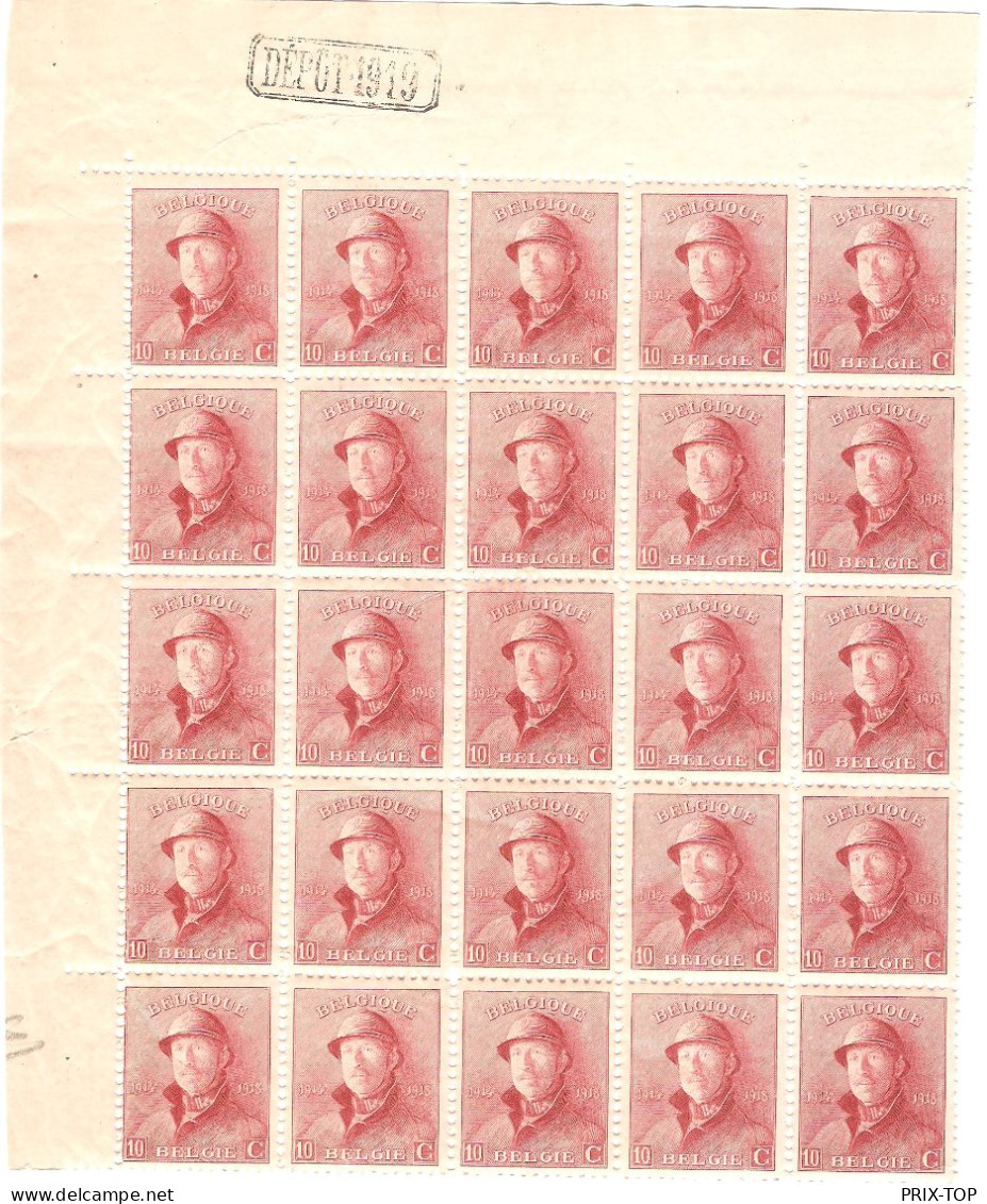 TP 168 Albert Casqué 25 Ex Dépôt 1919 - Unused Stamps