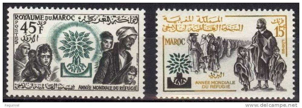 Maroc  402/403 ** Refugiados. 1960 - Marokko (1956-...)