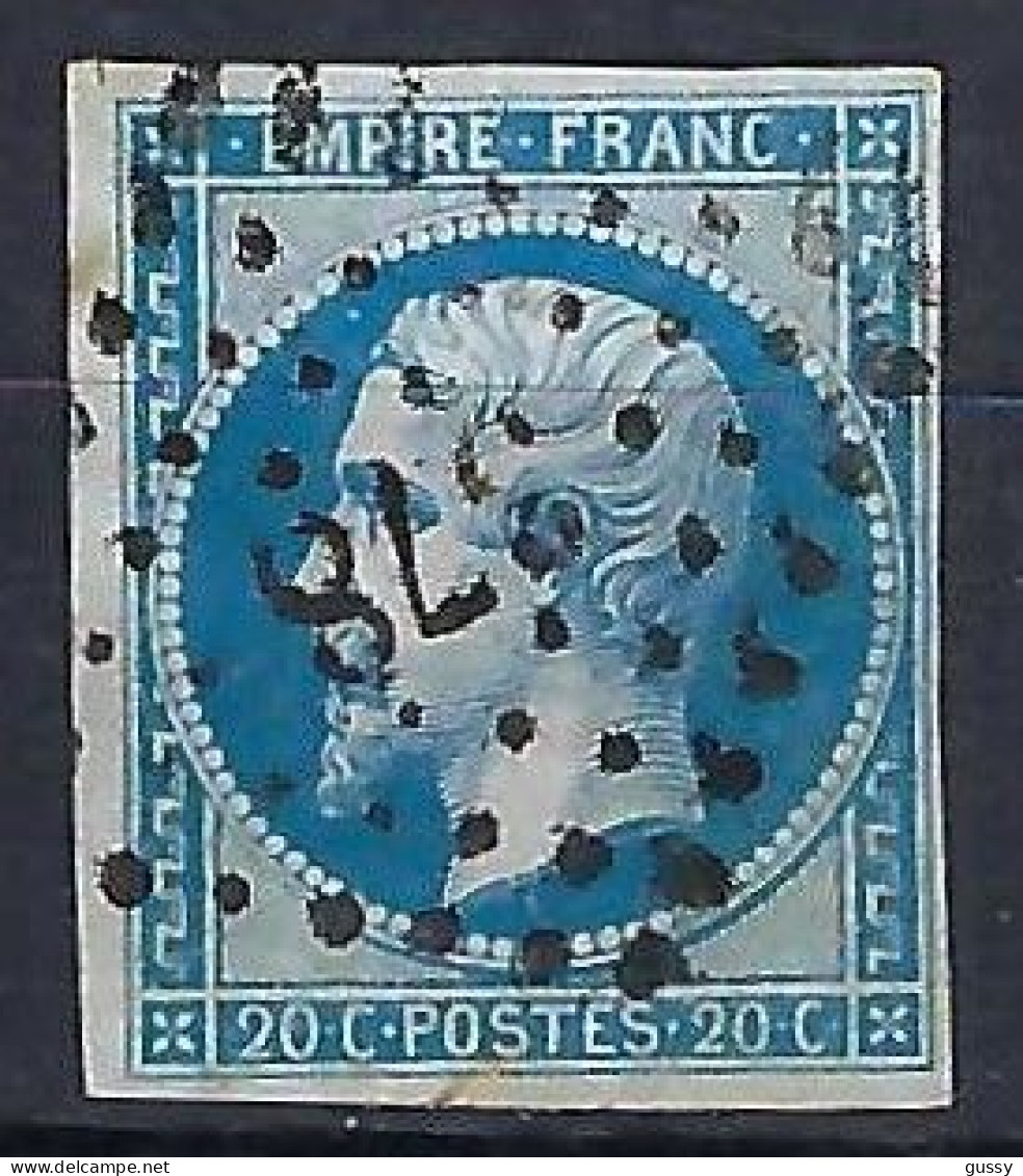 FRANCE Classique, B Obl. PC Des Villes Sur TP Isolés: PC 378 (Besançon,1) Sur Y&T 14A - 1853-1860 Napoleon III