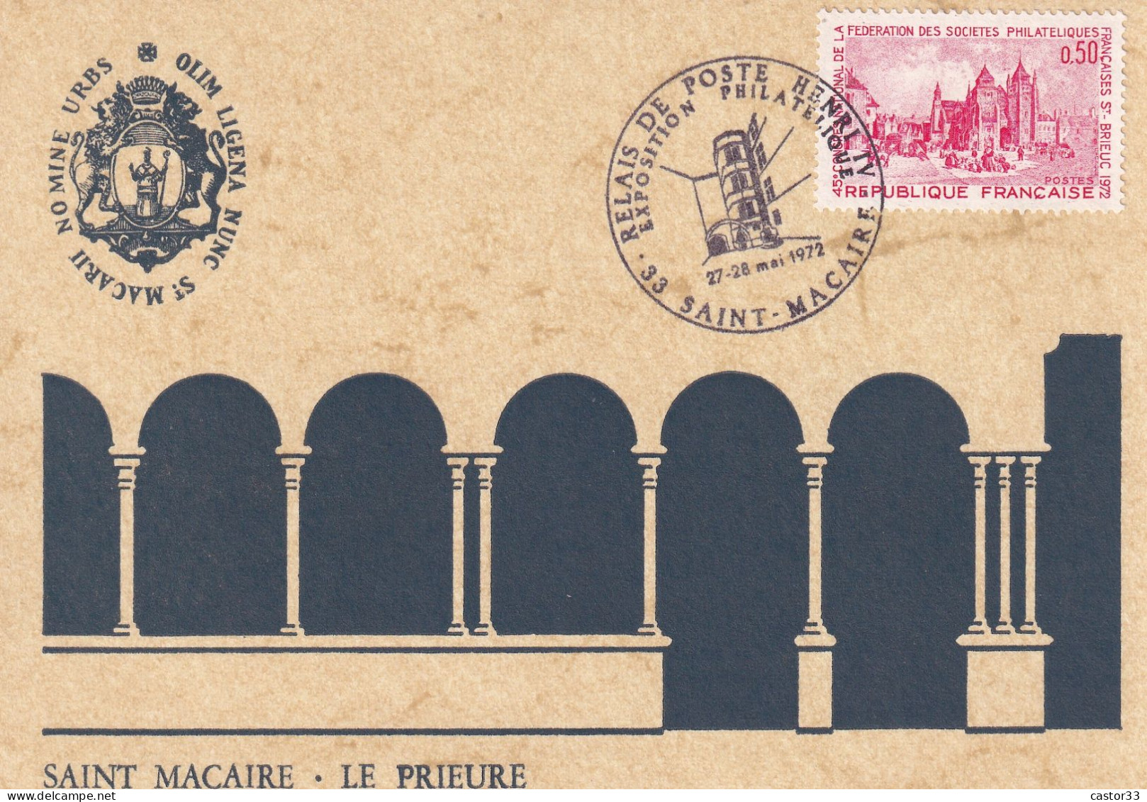 Exposition Philatélique, St-Macaire, Relais De Poste Henri IV - Otros & Sin Clasificación