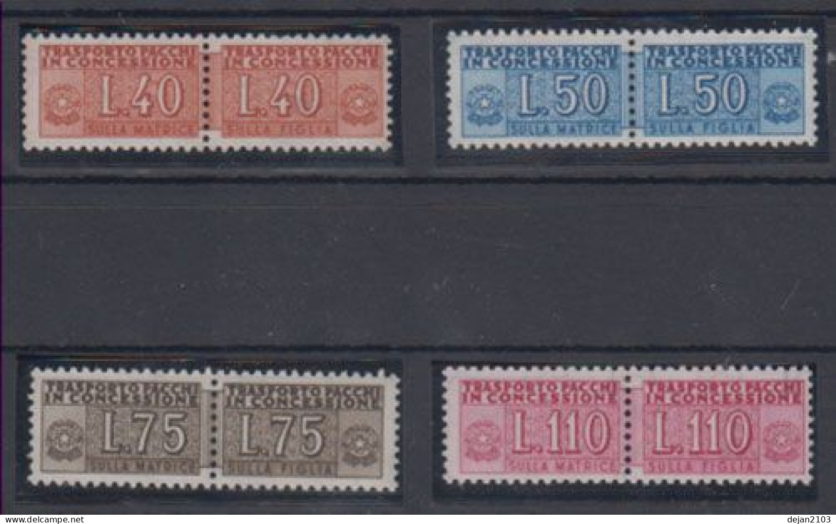 Italy Package Stamps Watermark #4 1955/56 MNH ** - 1946-60: Nuevos